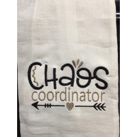 Chaos-Koordinator Bestickt Mehl Sack Handtuch Chaos-Koordinator Bestickt Mehl Sack Handtuch von CraftDivaCreations