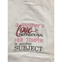 Die Liebe Einer Mutter Ist Bedingungslos Ihr Temperament Ein Weiteres Thema Bestickt Mehl Sack Handtuch Die Liebe Einer Mutter Ist Bedingungslos Ihr Temperament Ein Weiteres Thema Bestickt Mehl Sack Handtuch von CraftDivaCreations