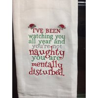 Du Bist Nicht Frech Du Geistig Gestört Weihnachten Besticktes Mehlsack Handtuch Du Bist Nicht Frech Du Geistig Gestört Weihnachten Besticktes Mehlsack Handtuch von CraftDivaCreations