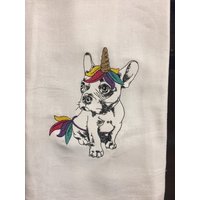 Einhorn Hund /Welpen Skizze Bestickt Mehlsack Einhorn Hund /Welpen Skizze Bestickt Mehlsack von CraftDivaCreations