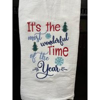 Es Ist Die Schönste Zeit Des Jahres Weihnachten Besticktes Mehlsacktuch Es Ist Die Schönste Zeit Des Jahres Weihnachten Besticktes Mehlsacktuch von CraftDivaCreations