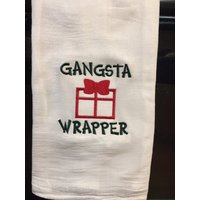Gansta Wrapper Weihnachten Lustig Bestickt Mehl Sack Handtuch Gansta Wrapper Weihnachten Lustig Bestickt Mehl Sack Handtuch von CraftDivaCreations