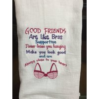 Gute Freunde Sind Wie Auf Unserem Bestickten Mehlsack Gute Freunde Sind Wie Auf Unserem Bestickten Mehlsack von CraftDivaCreations