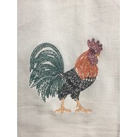 Henna Hahn Bestickt Mehl Sack Handtuch von CraftDivaCreations