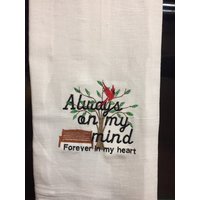 Immer Auf Meinem Kopf Für Immer in Herzen Bestickt Mehl Sack Handtuch Immer Auf Meinem Kopf Für Immer in Herzen Bestickt Mehl Sack Handtuch von CraftDivaCreations