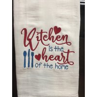 Küche Ist Das Herz Des Hauses Bestickt Mehl Sack Handtuch Küche Ist Das Herz Des Hauses Bestickt Mehl Sack Handtuch von CraftDivaCreations