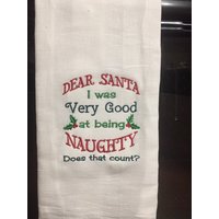 Lieber Weihnachtsmann Ich War Ganz Brav Auf Sein Freches Mehlsack Handtuch Bestickt Lieber Weihnachtsmann Ich War Ganz Brav Auf Sein Freches Mehlsack Handtuch Bestickt von CraftDivaCreations