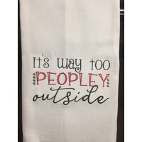 Weg Ist Es Draußen Auf Einem Mehlsack Bestickten Handtuch Weg Ist Es Draußen Auf Einem Mehlsack Bestickten Handtuch von CraftDivaCreations