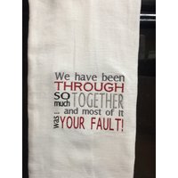 Besticktes Mehlsack Handtuch Lustiges Freundschafts Geschenk Besticktes Mehlsack Handtuch Lustiges Freundschafts Geschenk von CraftDivaCreations