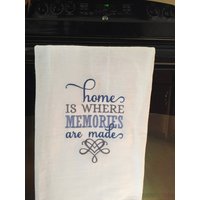Zuhause Ist, Wo Erinnerungen Gestickt Mehl Sack Handtuch Gemacht Werden von CraftDivaCreations