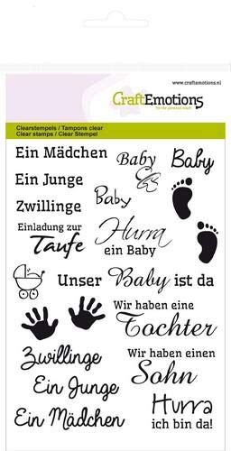 CraftEmotions clearstamps A6 - text DE Baby von CraftEmotions