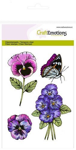 Stempel - CraftEmotions clearstamps A6 - Veilchen 2 Sweet Violets von CraftEmotions