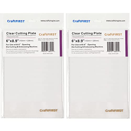 CraftFIRST Schneideplatten, 15,2 x 22,9 cm, Stanzmaschinen-Zubehör (transparent) von CraftFIRST