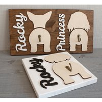 Hundeleine Halter, Holz Aufbewahrung, Personalisiertes Handgemachtes Hundeschild, Leine Aufhänger, Holzschild von CraftGiftsGM