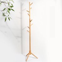 standing Coat Rack - Holz Garderobenständer Buche Garderobe Freistehende Kleidung Design Kleiderbügel von CraftKittiesStore