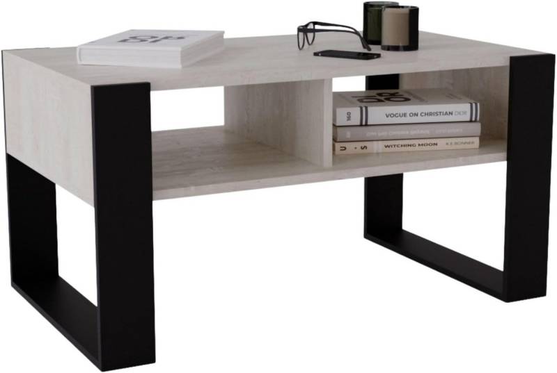 CraftPAK Couchtisch Wohnzimmer Tisch für Couch - mit zusätzlicher Ablagefläche von CraftPAK