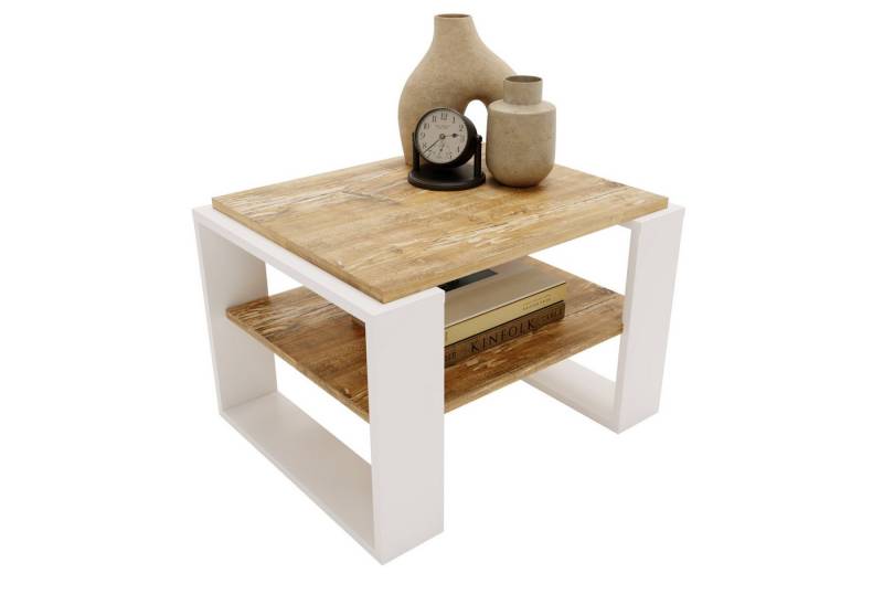 CraftPAK Couchtisch Wohnzimmertisch aus hochwertigem Holz - Couchtisch 54T x 63B x 44H cm von CraftPAK