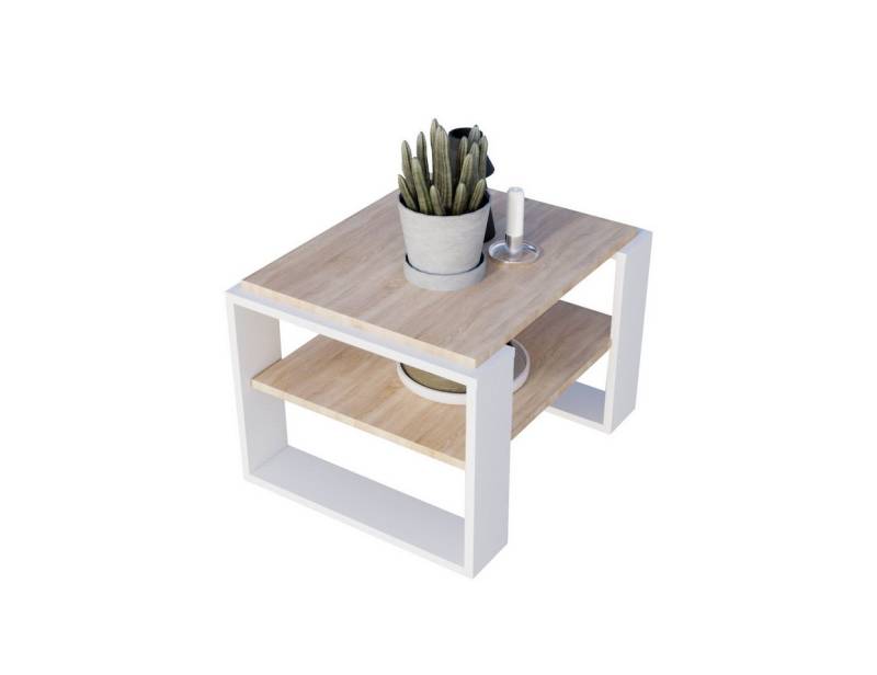 CraftPAK Couchtisch Wohnzimmertisch aus hochwertigem Holz - Couchtisch 54T x 63B x 44H cm von CraftPAK