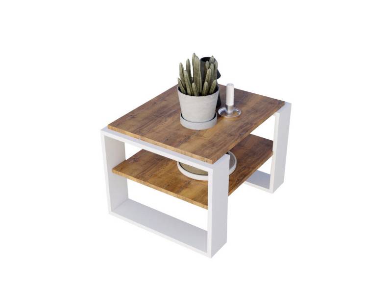 CraftPAK Couchtisch Wohnzimmertisch aus hochwertigem Holz - Couchtisch 54T x 63B x 44H cm von CraftPAK