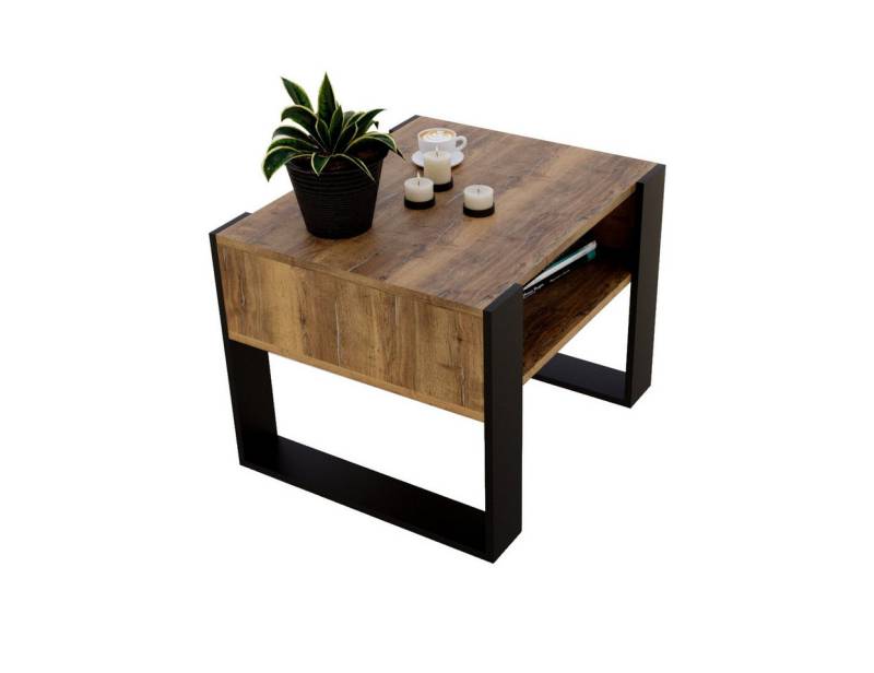 CraftPAK Couchtisch aus hochwertigem Holz mit Ablagefläche - Größe 53 6T x 65B x 45H cm, Couchtisch von CraftPAK