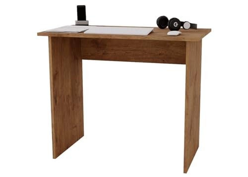 CraftPAK Schreibtisch braun | Größe 90 x 50 x 73 cm | Bürotisch ist sehr stabil auch geeignet als Kleiner Schreibtisch oder PC Tisch für Arbeitszimmer, Büro, Kinderzimmer von CraftPAK