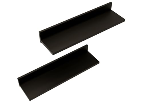 CraftPAK Wandregal schwarz zum Aufhängen | Praktisches Hängeregal/Schweberegal ideal als Wandboard für Wohnzimmer, Schlafzimmer und Küche von CraftPAK