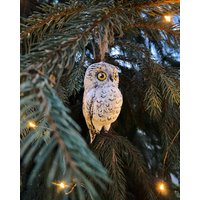 Christbaumschmuck Weiße Eule, Vogel Ornament Christbaumschmuck Weiße Eule, Vogel Ornament von CraftPieToys