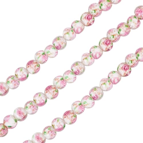 Craftdady 1 Strang rund mit Blumen-Abstandshalter, handgefertigte Rosenglasperle, 10 mm, Goldsand, Lampwork-Perlen, Stränge für Armbänder, Halsketten, Ohrringe, Schmuckherstellung (transparente Farbe) Craftdady 1 Strang rund mit Blumen-Abstandshalter, handgefertigte Rosenglasperle, 10 mm, Goldsand, Lampwork-Perlen, Stränge für Armbänder, Halsketten, Ohrringe, Schmuckherstellung (transparente Farbe) von Craftdady