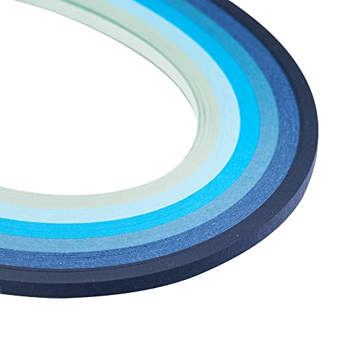 Craftdady 1200 Streifen Quilling Papierstreifen 390 x 3 mm Gradual Blue für DIY Handwerk Party Dekoration von Craftdady