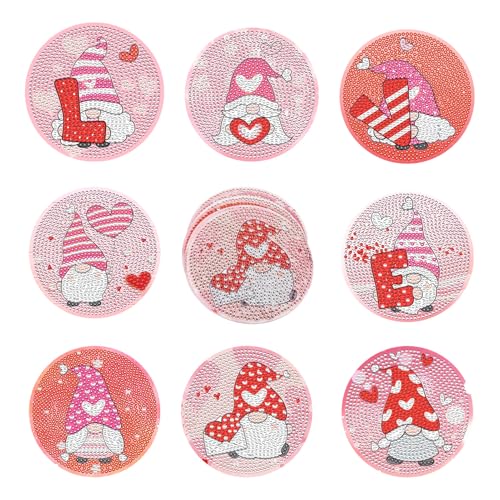 Craftdady 8 Stück DIY Diamond Painting Untersetzer 5D Diamant Tasse Matte Kunst Kits Rosa Zwerg mit Metall Untersetzer Halter für Anfänger Erwachsene DIY Untersetzer Handwerk Craftdady 8 Stück DIY Diamond Painting Untersetzer 5D Diamant Tasse Matte Kunst Kits Rosa Zwerg mit Metall Untersetzer Halter für Anfänger Erwachsene DIY Untersetzer Handwerk von Craftdady