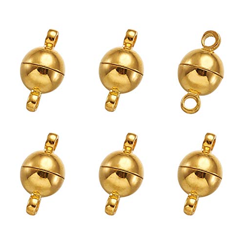 Craftdady Magnetverschlüsse für Halsketten, Armbänder, Schmuckherstellung, goldfarben, 11,5 x 6 mm, 5 Sets von Craftdady