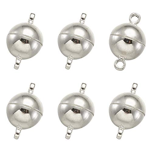 Craftdady Magnetverschlüsse für Halsketten, Armbänder, Schmuckherstellung, silberfarben, 16 x 10 mm, 5 Sets von Craftdady