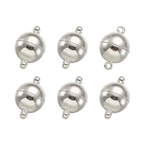 Craftdady Magnetverschlüsse für Halsketten, Armbänder, Schmuckherstellung, silberfarben, 19 x 12 mm, 5 Sets von Craftdady
