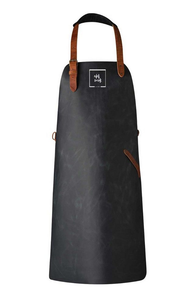 Crafted Leather & Lifestyle Grillschürze Vintage, Schwarz, (1-tlg) von Crafted Leather & Lifestyle
