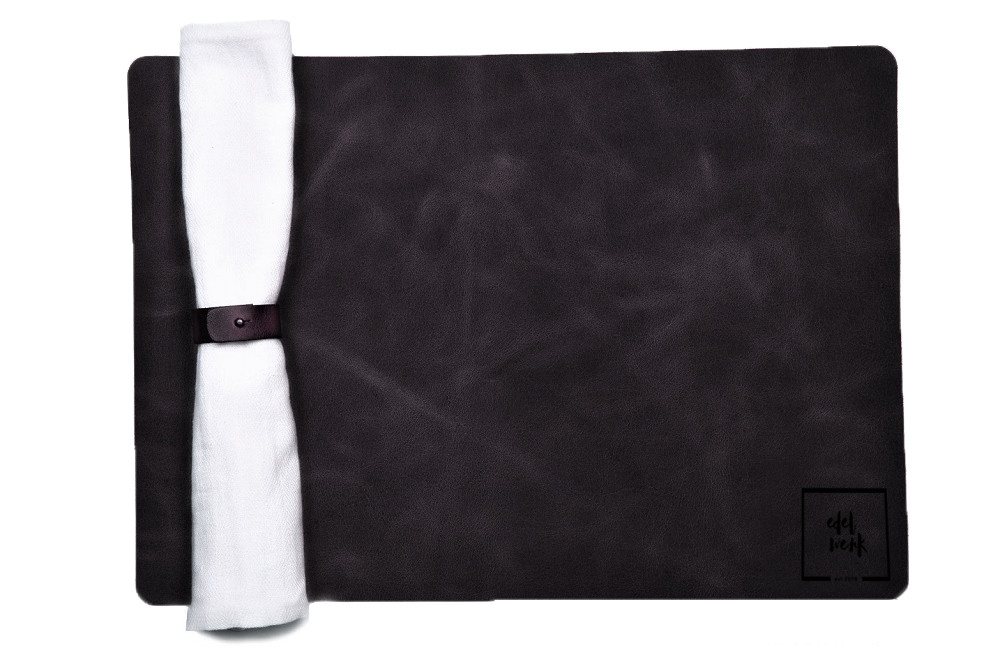Crafted Leather & Lifestyle Platzset Leder Tischunterlage-Schwarz Crafted Leather & Lifestyle Platzset Leder Tischunterlage-Schwarz von Crafted Leather & Lifestyle