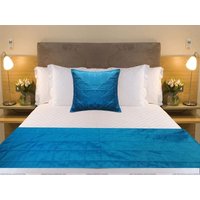 Blauer Crayola Bettläufer - Gequiltes Polyester Mit Aufeinander Abgestimmter Kissenhülle King Queen Zwillingsgrößen von CraftedByFabrya