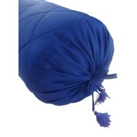 Blauer Kissenbezug Gesteppt -Baumwolle Halsrolle Lang Massiv 6" Durchmesser von CraftedByFabrya