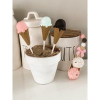 Faux Eiscreme Pops | Fake Cake Pop |Eissauger |Faux Food| Eiscreme-Ablage Ice Cream von CraftedHiveCulture