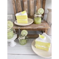 Faux Lemon Cake | Fake Zitronenkuchen Scheibe Mini |Faux Food| Tiered Tablett |Sommer Zitrone| Bake von CraftedHiveCulture