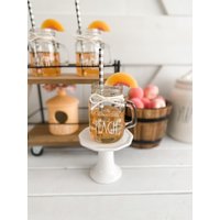 Faux Pfirsich Drink | Gefälschte Glas Tiered Tablett Dekor Sommer-Getränk| Sommer Rae Dunn Inspiriert von CraftedHiveCulture