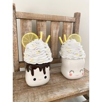 Faux Schlagsahne Becher Topper, Passt Marshmellow Becher, Zitrone, Zitrone Dekor von CraftedHiveCulture