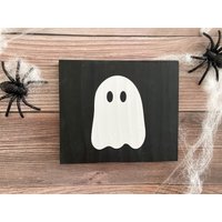 Halloween Block - Zeichen - Gestuftes Tablett Dekor - Gruselzeit - Boo-Geist Zeichen von CraftedHiveCulture