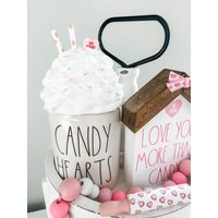 Herzschlagcreme Tasse Topper/Herz Valentinstag Marshmallow von CraftedHiveCulture