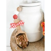 1 Stück Lebkuchen Schaufel, Mini Dekor, Gestuftes Tablett Bauernhaus Weihnachtsdekor, Holz Schaufel von CraftedHiveCulture