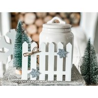Mini Tiered Tablett Zaun, Winter Dekor, Bauernhaus Rae Dunn Inspiriert von CraftedHiveCulture