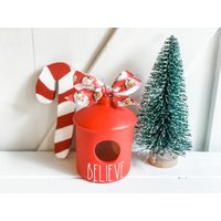 Mini Keramik Dekor, Santa Tiered Tray Weihnachtsmann Vogelhaus, Weihnachten Rae Dunn Xmas von CraftedHiveCulture