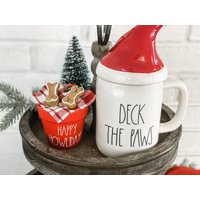Mini Keramiktopf, Hund Weihnachten Tiered Tablett Dekor, Faux Hunde Behandelt Frohe Feiertage von CraftedHiveCulture