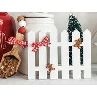 Mini Tiered Tray Zaun, Lebkuchen Dekor, Weihnachten Bauernhaus Winter von CraftedHiveCulture