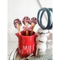 Mini Hölzerne Weihnachtslöffel | Weihnachten Tiered Tablett Dekor Kaffee-Bar-Dekor Hot Cocoa Station Decor Heiße Kakaobar von CraftedHiveCulture