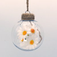 Set Von 3 Daisy Ketten Weihnachtskugeln - in Weiß, Orange Und Gelb von CraftedOnCowrie